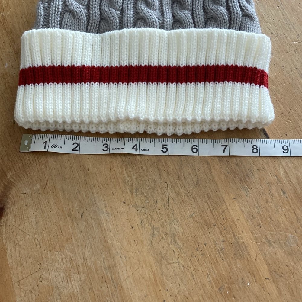Cherie Bliss Cable Knit Tuque & Mitt Set – 1 Set (PomPom Hat + Mitts) - Picture 8 of 16